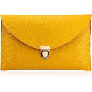Clutch Purses, PU Leather Evening Envelope Clutch Handbags Womens Crossbody Bag